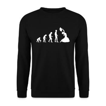 Flamenco Evolution / Flamenco Tanz / Kleid / weiß - Unisex Pullover - Schwarz - Vorne - Alina (178cm) & Michal (187cm)