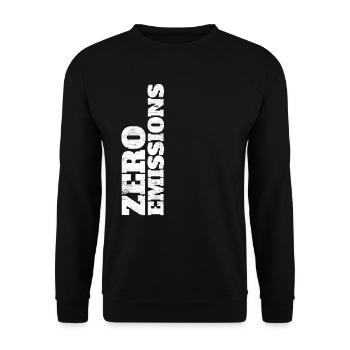 Zero emissions / electric driving / electric car - Unisex Sweatshirt - black - Front - Alina (178cm) & Michal (187cm)