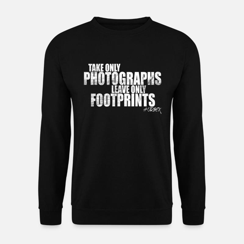 Urban Explorers Urbex Lost Places Photo Footprints - Unisex Pullover - Schwarz