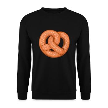 Pretzel - Unisex Sweatshirt - black - Front - Alina (178cm) & Michal (187cm)