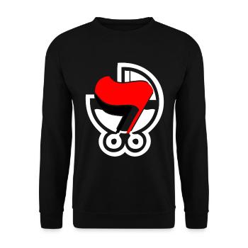 ANTIFA - Unisex Pullover - Schwarz - Vorne - Alina (178cm) & Michal (187cm)
