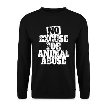 Aucune excuse pour la maltraitance des animaux Bien-être animal Amour animal - Sweat-shirt Unisexe - noir - Devant - Alina (178cm) & Michal (187cm)