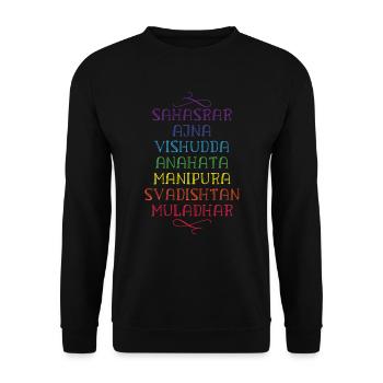 Chakra des chakras de yoga - Sweat-shirt Unisexe - noir - Devant - Alina (178cm) & Michal (187cm)