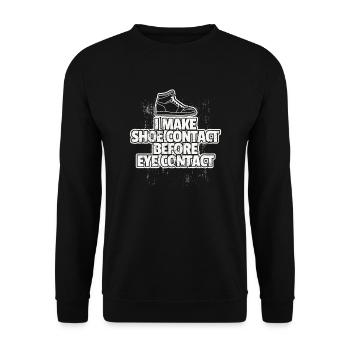 Shoe Contact Sneakers - Unisex Sweatshirt - black - Front - Alina (178cm) & Michal (187cm)