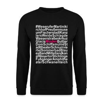 Minden - Unisex Pullover - Schwarz - Vorne - Alina (178cm) & Michal (187cm)
