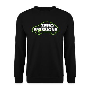 Electric Car Zero Emissions Electric Electric Car - Unisex Sweatshirt - black - Front - Alina (178cm) & Michal (187cm)