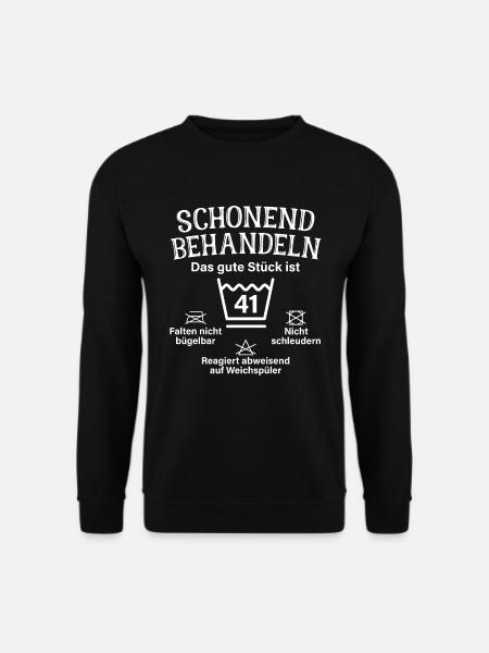 Schonend Behandeln 41 Geschenk Zum 41. Geburtstag - Unisex Pullover - Schwarz