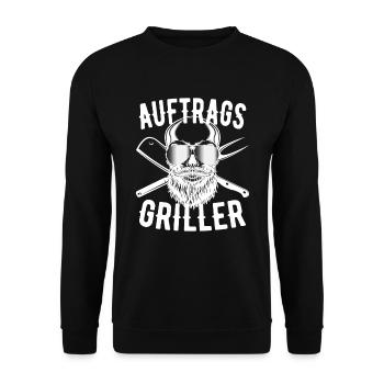 Contract Griller Steak Grilling Summer Licence Grill - Unisex Sweatshirt - black - Front - Alina (178cm) & Michal (187cm)