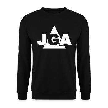 JGA Dreieck - Unisex Pullover - Schwarz - Vorne - Alina (178cm) & Michal (187cm)