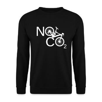 No CO2 Bike Climate Change MTB Mountain Bike E-Bike - Unisex Sweatshirt - black - Front - Alina (178cm) & Michal (187cm)