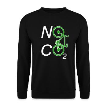 No CO2 Bike Climate Change MTB Mountain Bike E-Bike - Unisex Sweatshirt - black - Front - Alina (178cm) & Michal (187cm)