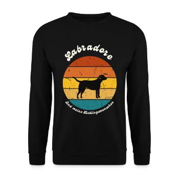 Labradore sind meine Lieblingsmenschen - Unisex Pullover - Schwarz - Vorne - Alina (178cm) & Michal (187cm)