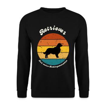 Retriever sind meine Lieblingsmenschen - Unisex Pullover - Schwarz - Vorne - Alina (178cm) & Michal (187cm)