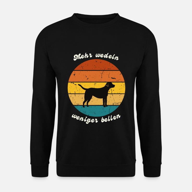 Mehr wedeln, weniger bellen Labrador - Unisex Pullover - Schwarz