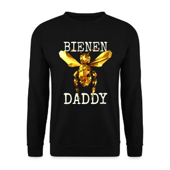 Bienen Daddy Honig Bienenzüchter Papa Vatertag Dad - Unisex Pullover - Schwarz - Vorne - Alina (178cm) & Michal (187cm)