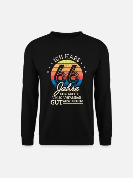 66. Geburtstag Geschenk Habe 66 Jahre Gebraucht - Unisex Pullover - Schwarz