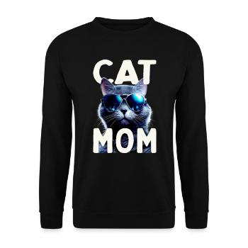 Cat Mom, Cats, Mom Cat, Mother's Day, Cat - Unisex Sweatshirt - black - Front - Alina (178cm) & Michal (187cm)