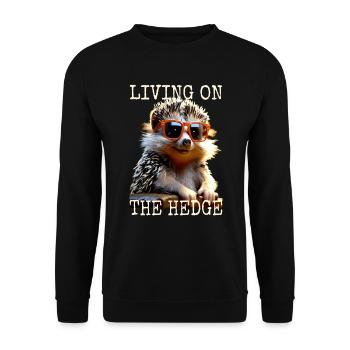 Hérisson vivant sur la haie Echinoïde Amour hérisson - Sweat-shirt Unisexe - noir - Devant - Alina (178cm) & Michal (187cm)