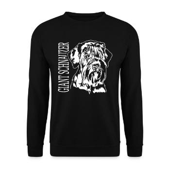 Giant Schnauzer Portrait Hund Hunde IGP Wilsigns - Unisex Pullover - Schwarz - Vorne - Alina (178cm) & Michal (187cm)
