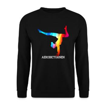 Gymnaste Gymnastique Club de gymnastique Gymnastique aérobique - Sweat-shirt Unisexe - noir - Devant - Alina (178cm) & Michal (187cm)