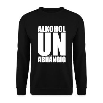 Alcohol-Free Sober Straight Edge Alcohol-Free - Unisex Sweatshirt - black - Front - Alina (178cm) & Michal (187cm)