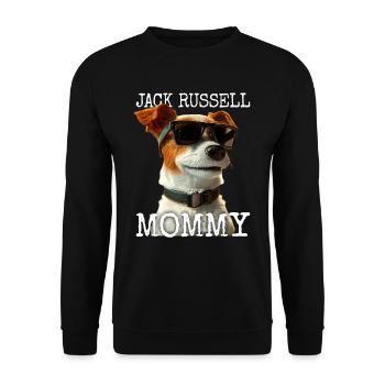 Jack Russell Mommy Mama Muttertag Mom Jack Russell - Unisex Pullover - Schwarz - Vorne - Alina (178cm) & Michal (187cm)