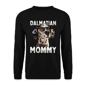 Dalmatiner Mommy Hunde Mama Mutter Muttertag Mom - Unisex Pullover - Schwarz - Vorne - Alina (178cm) & Michal (187cm)