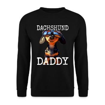 Dachshund Daddy Dachshund Dad Viennese Dad Father's Day - Unisex Sweatshirt - black - Front - Alina (178cm) & Michal (187cm)