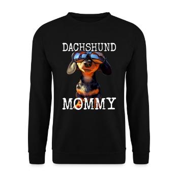 Dachshund Mommy Viennese Mom Dachshund Mom Mother's Day - Unisex Sweatshirt - black - Front - Alina (178cm) & Michal (187cm)