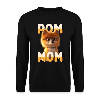 Pom Mom Pomeranian Mommy Spitz Mom Mother's Day Mom - Unisex Sweatshirt - black - Front - Alina (178cm) & Michal (187cm)