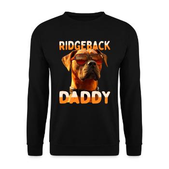 Rhodesian Ridgeback Daddy Dogs Papa Fête des Pères Papa - Sweat-shirt Unisexe - noir - Devant - Alina (178cm) & Michal (187cm)