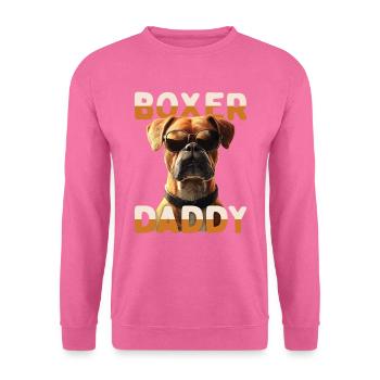 Allemand Boxer Papa Chien Papa Fête des Pères Boxer Papa - Sweat-shirt Unisexe - rose - Devant