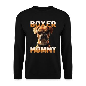 German Boxer Mom Mom Mother's Day Boxer Mommy - Unisex Sweatshirt - black - Front - Alina (178cm) & Michal (187cm)