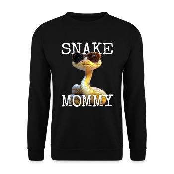 Snake Mommy Mom Snake Mother's Day Snakes Mom - Unisex Sweatshirt - black - Front - Alina (178cm) & Michal (187cm)