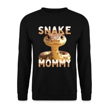Snake Mommy Mom Snake Mother's Day Snakes Mom - Unisex Sweatshirt - black - Front - Alina (178cm) & Michal (187cm)