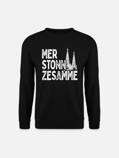 Köln Mer Stonn Zesamme Dom Karneval Kölsch Kölner - Unisex Pullover - Schwarz