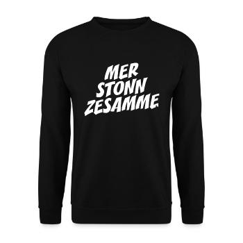 Cologne Mer Stonn Zesamme Dom Karneval Kölsch Kölner - Sweat-shirt Unisexe - noir - Devant - Alina (178cm) & Michal (187cm)