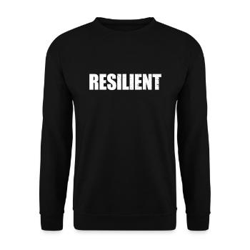 Resilient Mentale Gesundheit Motivation Resilienz - Unisex Pullover - Schwarz - Vorne - Alina (178cm) & Michal (187cm)