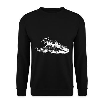 Surfer Surfing Sea Beach Summer Waves Beach - Unisex Sweatshirt - black - Front - Alina (178cm) & Michal (187cm)