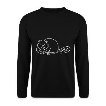 Bieber Animal Barrage Canada animal nature - Sweat-shirt Unisexe - noir - Devant - Alina (178cm) & Michal (187cm)