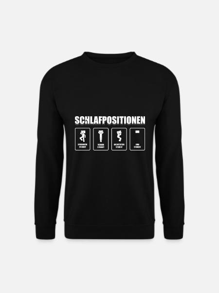 Schlafpositionen Jurastudium Geschenk Student - Unisex Pullover - Schwarz
