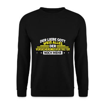 Versicherungsvertreter Für Versicherungsmakler Ver - Unisex Pullover - Schwarz - Vorne - Alina (178cm) & Michal (187cm)