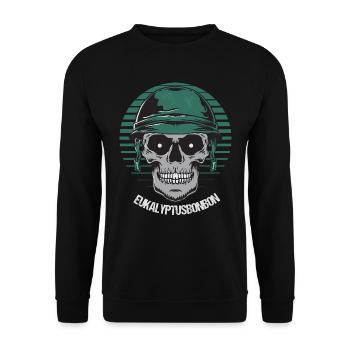 Eucalyptus Bonbon Soldat militaire de l’armée - Sweat-shirt Unisexe - noir - Devant - Alina (178cm) & Michal (187cm)