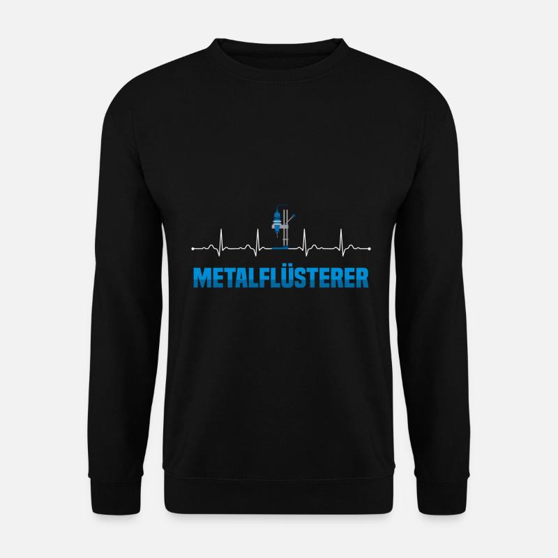 Dreher Zerspanungsmechaniker Herzschlag - Unisex Pullover - Schwarz