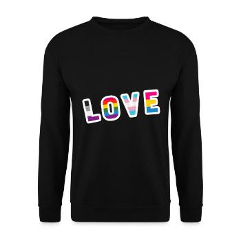 LGBTQ Love Pride Égalité lgbtq+ - Sweat-shirt Unisexe - noir - Devant - Alina (178cm) & Michal (187cm)