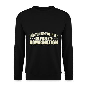 Fürth Und Freiheit Die Perfekte Kombination Heimat - Unisex Pullover - Schwarz - Vorne - Alina (178cm) & Michal (187cm)