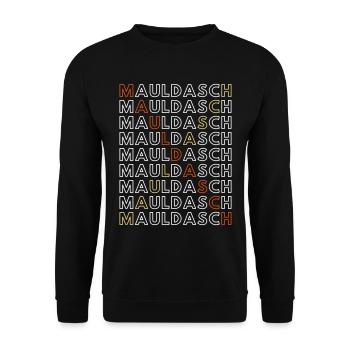 Mauldasch, Maultaschen, Schwäbische Spezialität - Unisex Pullover - Schwarz - Vorne - Alina (178cm) & Michal (187cm)