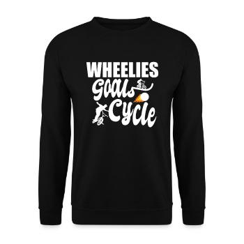Funny Cycle Ball - Unisex Sweatshirt - black - Front - Alina (178cm) & Michal (187cm)