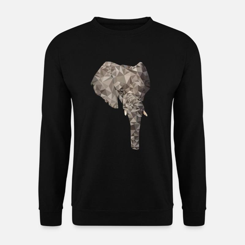 Polygone d’éléphant - Sweat-shirt Unisexe - noir