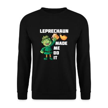 Leprechaun m’a fait le faire - Sweat-shirt Unisexe - noir - Devant - Alina (178cm) & Michal (187cm)